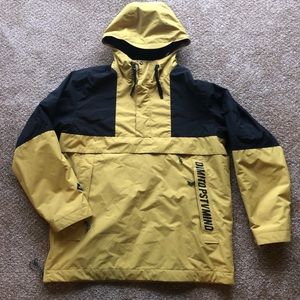 DIMITO yellow snowboarding half zip up jacket.